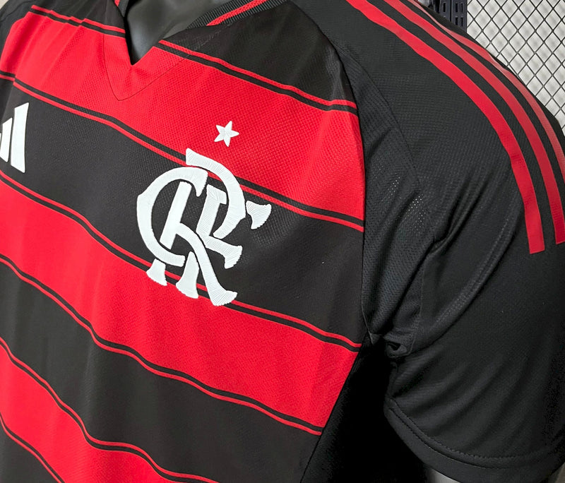 Camisa Flamengo I 25/26 - Vermelha e Preta - Adidas - Masculino Jogador