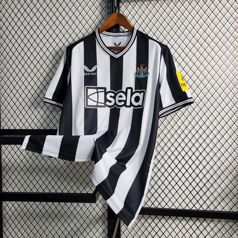 Camisa Newcastle United I 23/24 Castore - Preto e Branco