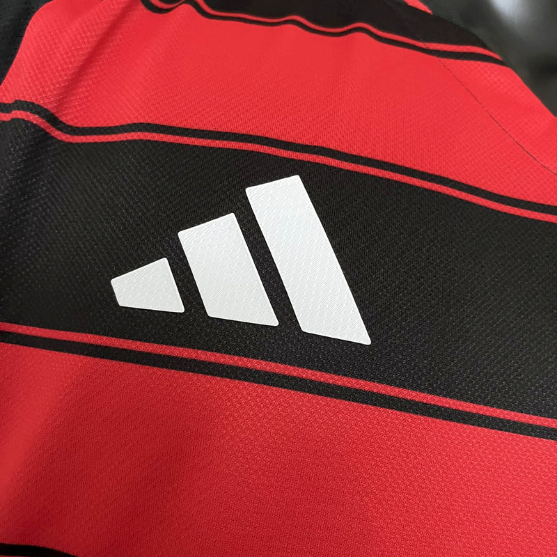 Camisa Flamengo I 25/26 - Vermelha e Preta - Adidas - Masculino Jogador