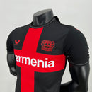 Camisa Bayer Leverkusen I 23/24 Castore - Preto e Vermelho Jogador
