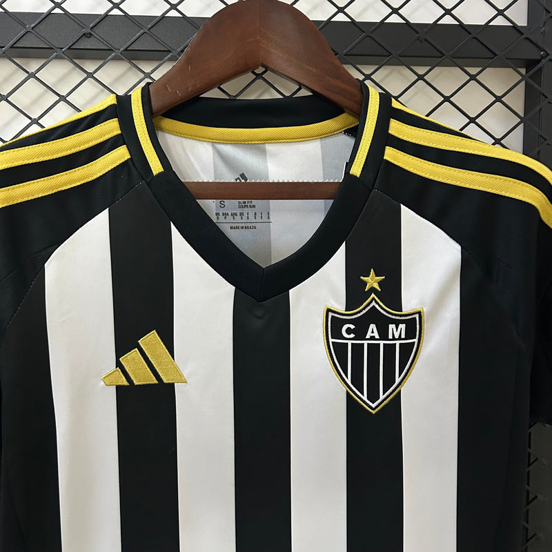 Camisa Feminina Atlético Mineiro I 25/26 Adidas - Preto e Branco