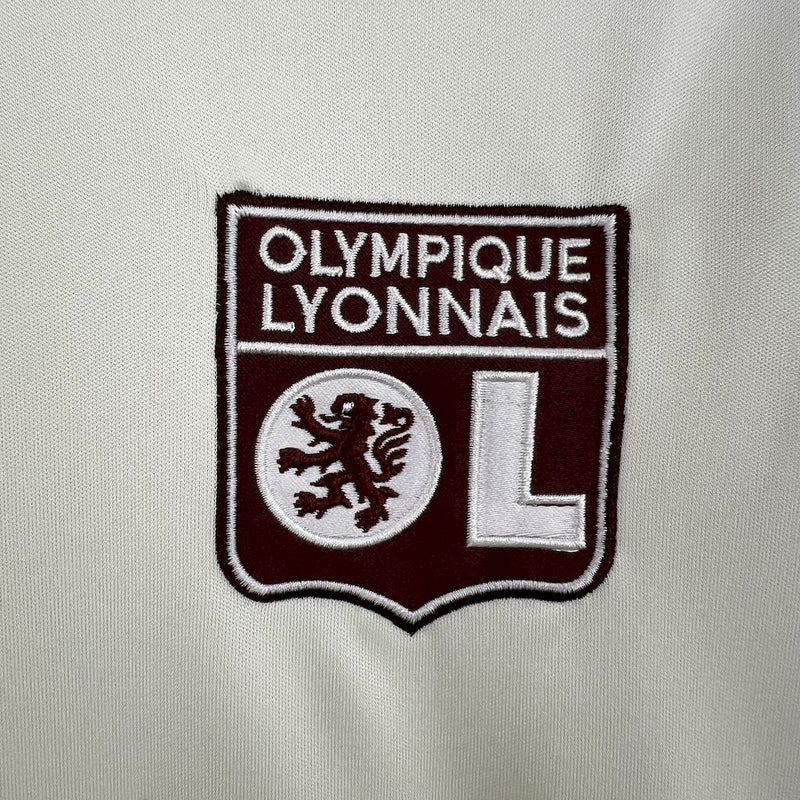 Camisa Olympique Lyon III 24/25 Adidas - Branco e Rosa