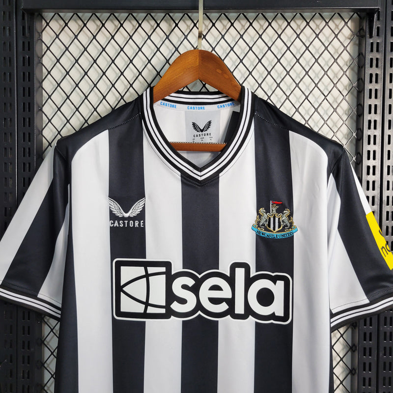 Camisa Newcastle United I 23/24 Castore - Preto e Branco