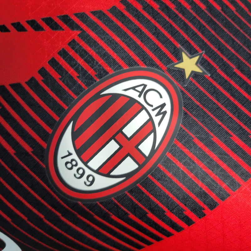 Camisa Milan 23/24 - Vermelha e Preta - Puma - Masculino Jogador