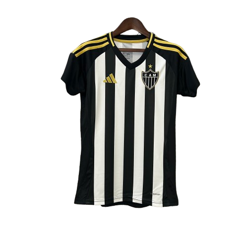 Camisa Feminina Atlético Mineiro I 25/26 Adidas - Preto e Branco