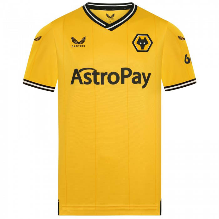 Camisa Wolves Home I 23/24 Castore - Amarelo