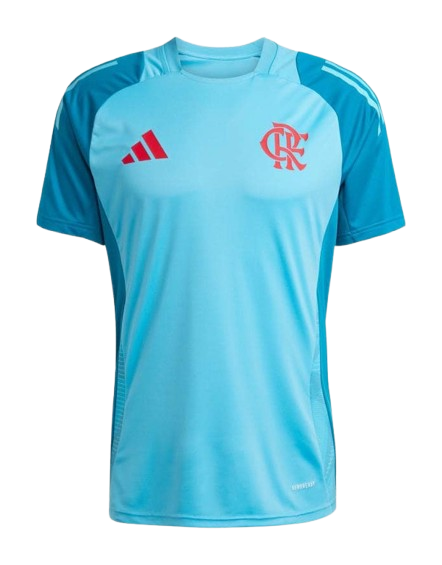 Camisa Flamengo Treino 2025 Adidas - Azul Claro