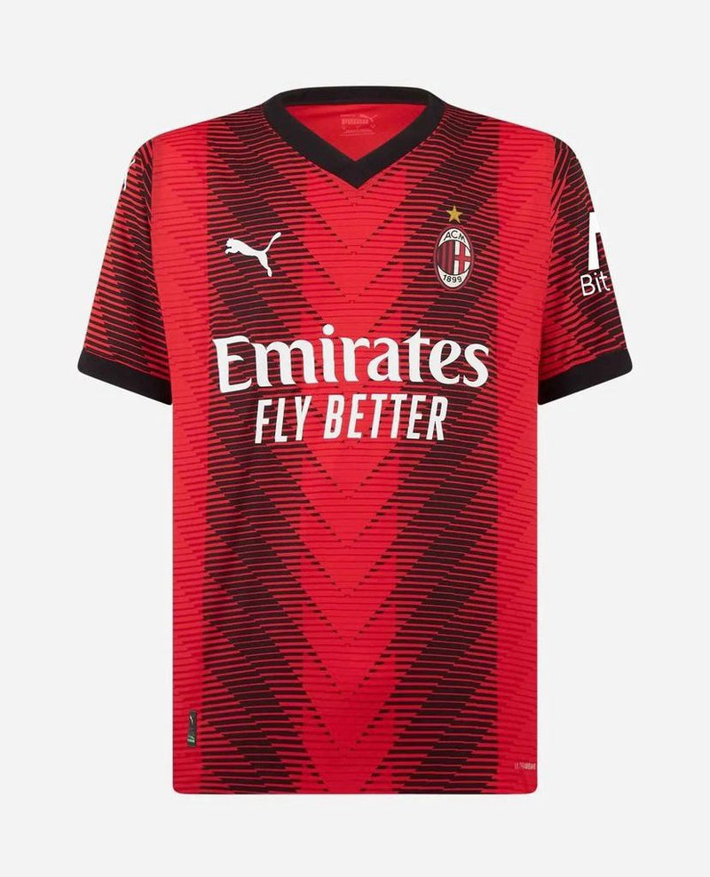 Camisa Milan I 23/24 Puma - Preto e Vermelho