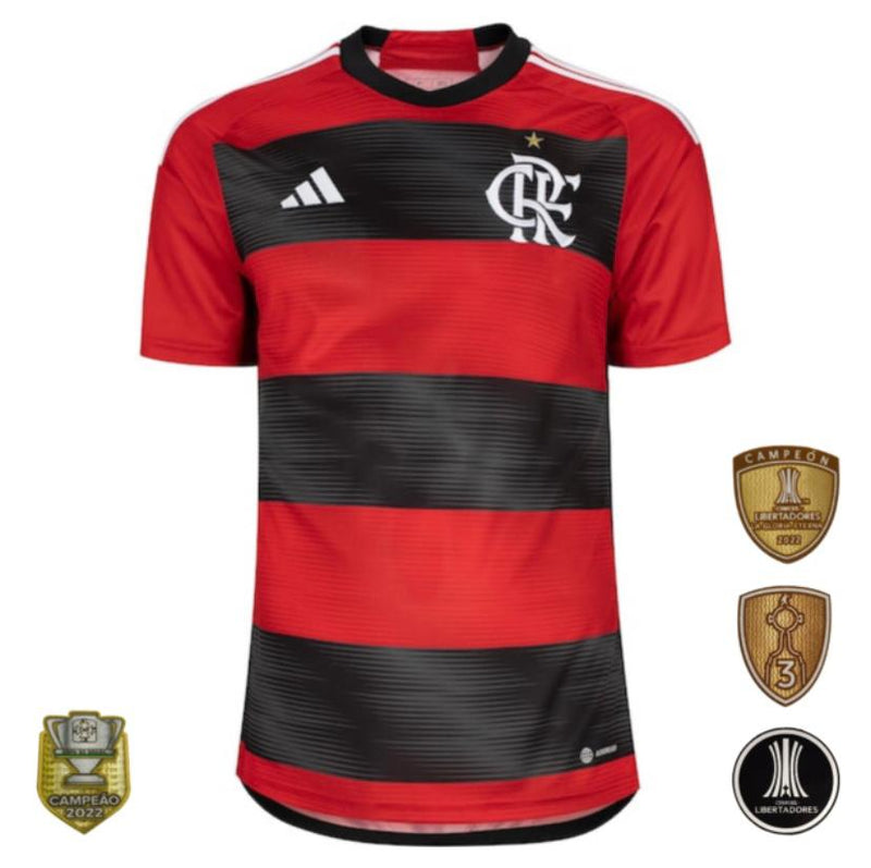 Camisa Flamengo I 23/24 Adidas - Rubro Negro