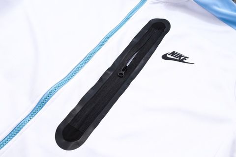 Conjunto de Moletom Nike Sportswear Tech Fleece Branco e Azul Celeste