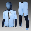 Conjunto de Moletom Nike Sportswear Tech Fleece Azul e Azul Marinho