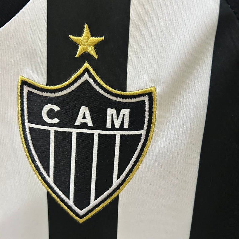 Camisa Feminina Atlético Mineiro I 25/26 Adidas - Preto e Branco