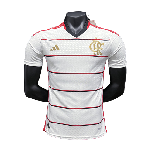 Camisa Flamengo II 23/24 - Branca e Vermelha - Adidas - Masculino Jogador