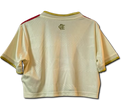 Cropped Feminino Flamengo llI 25/26 Adidas - Bege c/ Dourado