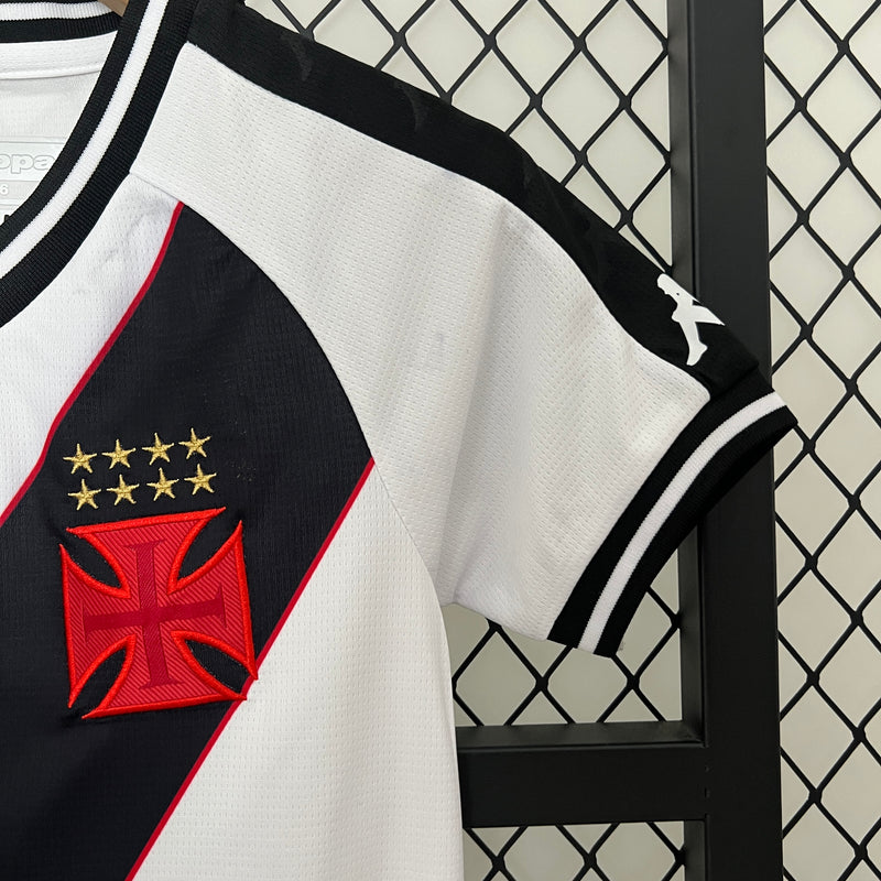 Kit Infantil Vasco 24/25 Kappa - Branco e Preto