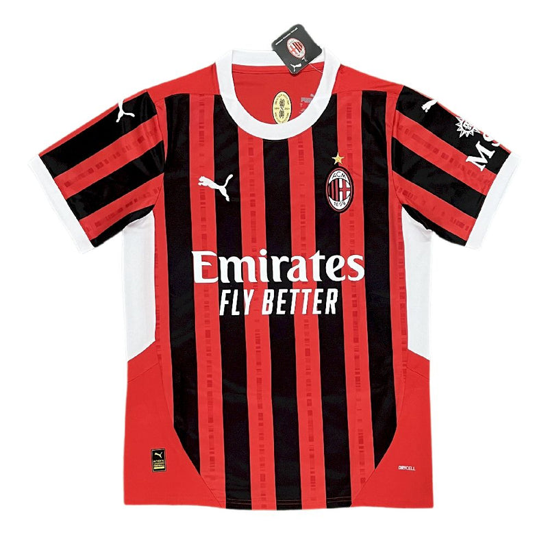 Camisa Ac Milan I Home 2024 - Preto e Vermelho