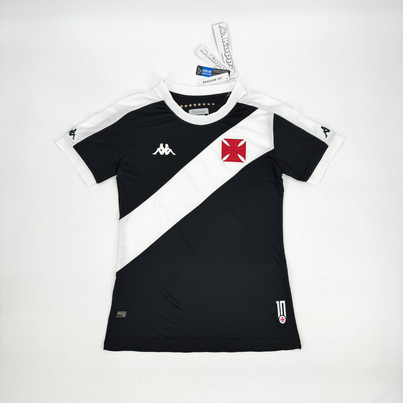 Camisa Feminina Vasco II 24/25 - Keppa - Preto com Branco