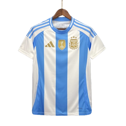 Camisa Seleção da Argentina I [Patch Campeão da Copa do Mundo] 2024 Adidas - Azul e Branca