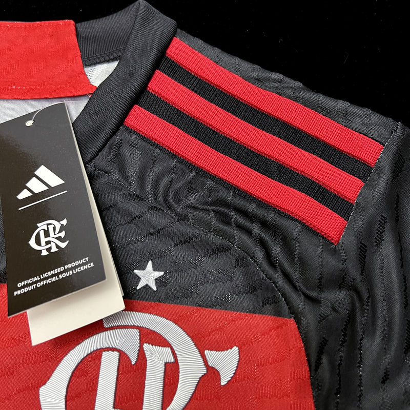 Camisa Flamengo I 24/25 - Vermelha e Preta - Adidas - Masculino Jogador