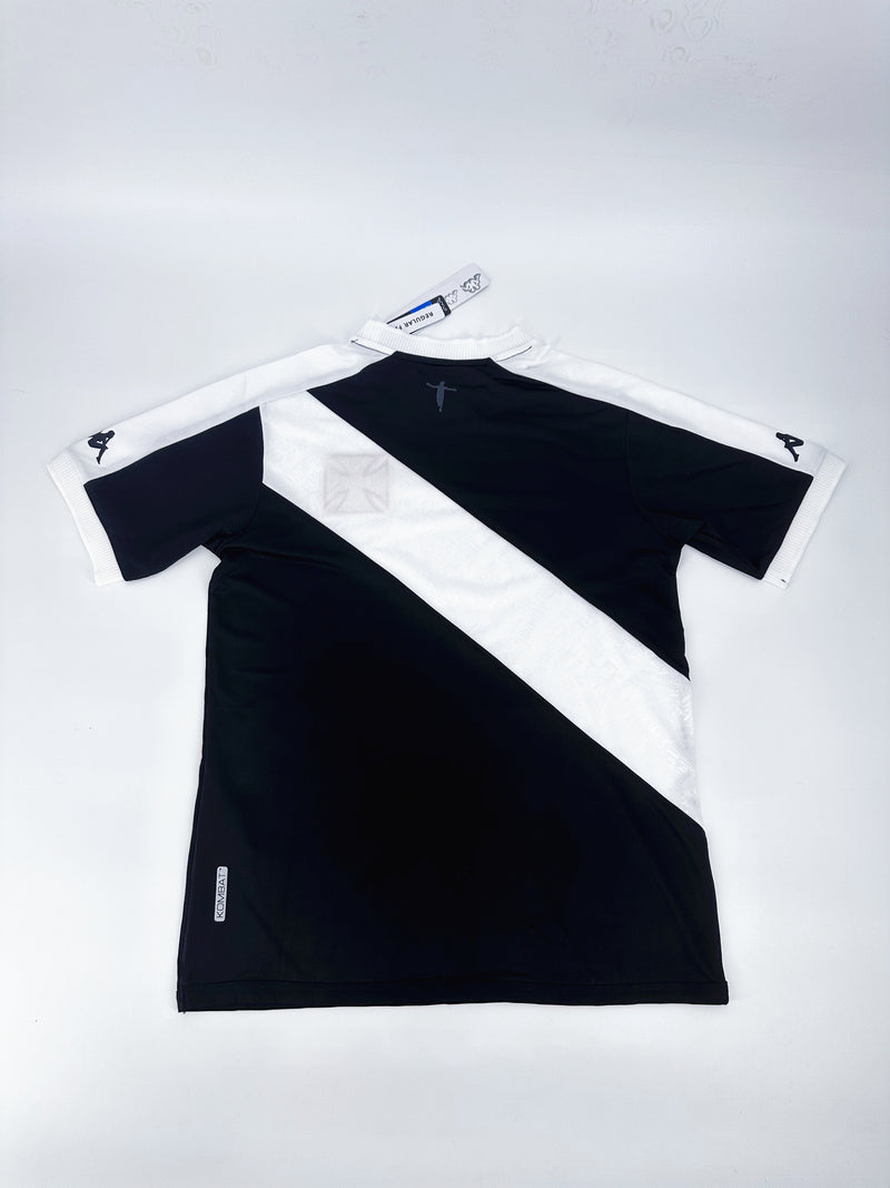 Camisa Vasco Casa I 24/25 Kappa - Preto com listra Branca