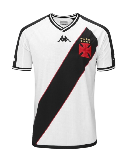 Camisa Vasco Fora II 24/25 Kappa - Branco com listra Preta