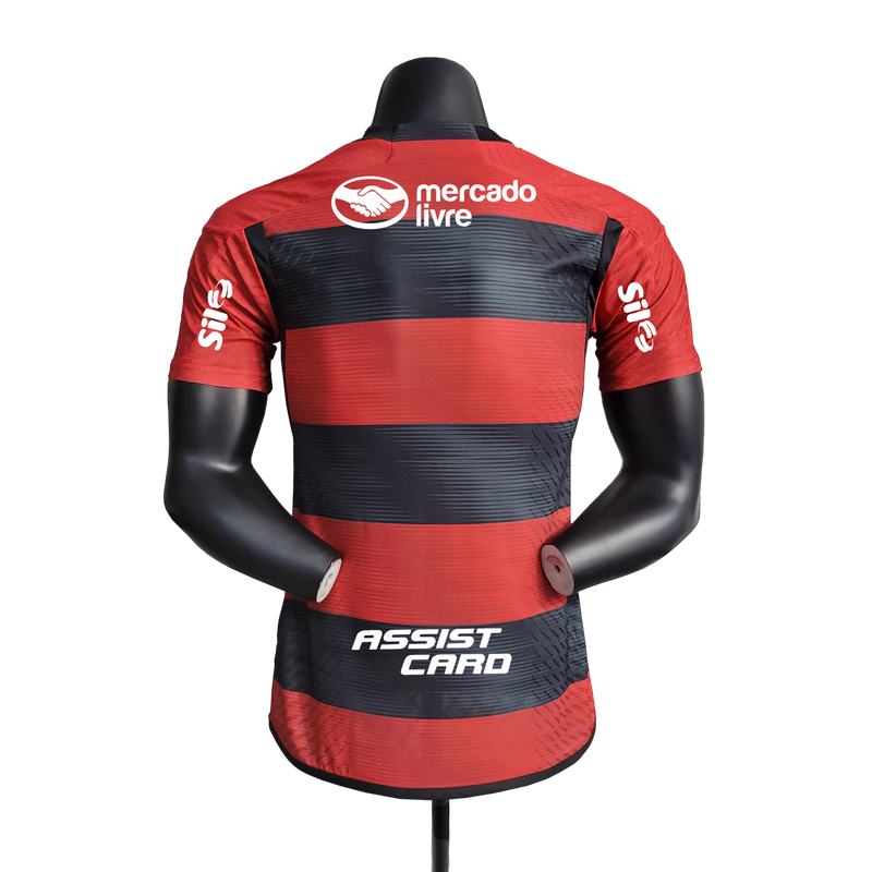 Camisa Flamengo I 23/24 - Vermelha e Preta - Adidas - com Patrocínio - Masculino Jogador