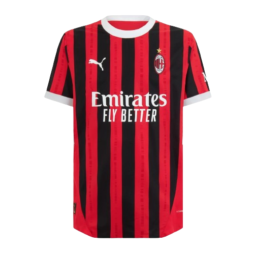 Camisa Ac Milan I Home 2024 - Preto e Vermelho