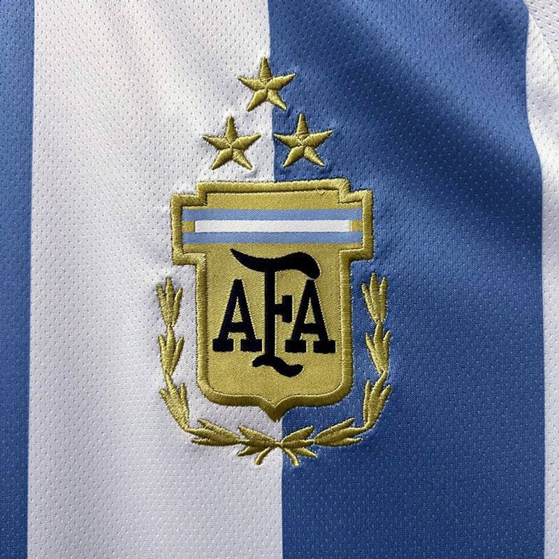 Camisa Seleção da Argentina I [Patch Campeão da Copa do Mundo] 2022 Adidas - Azul e Branca