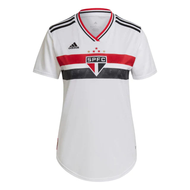 Camisa Feminina São Paulo I 22/23 Adidas - Branco