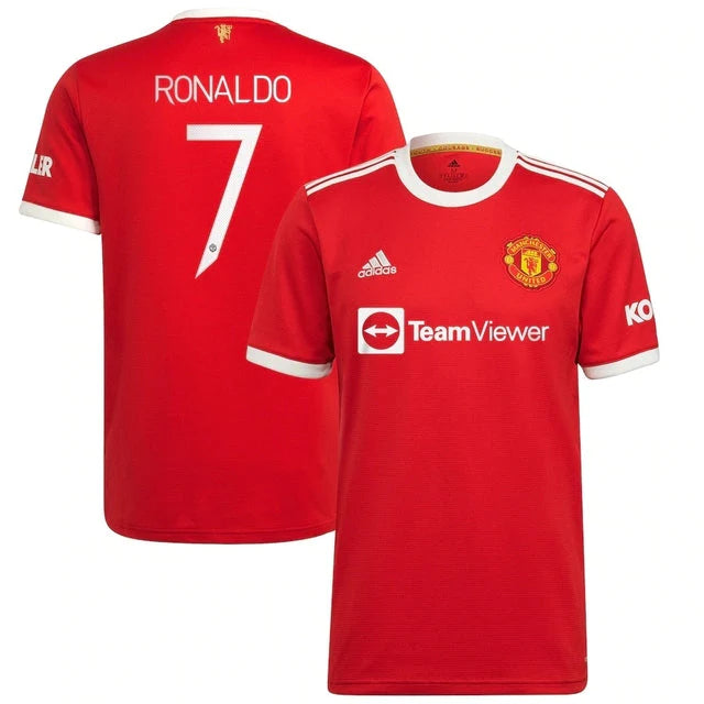 Camisa Manchester United I 21/22 Adidas - Vermelho - Ronaldo #7