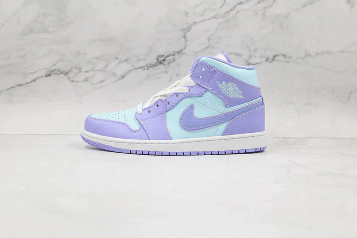 Tênis Nike Air Jordan 1 Mid Purple Aqua