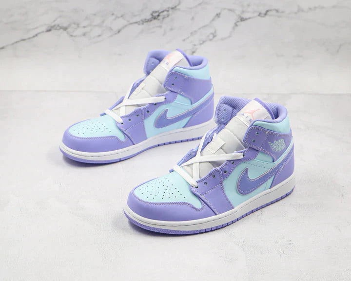 Tênis Nike Air Jordan 1 Mid Purple Aqua