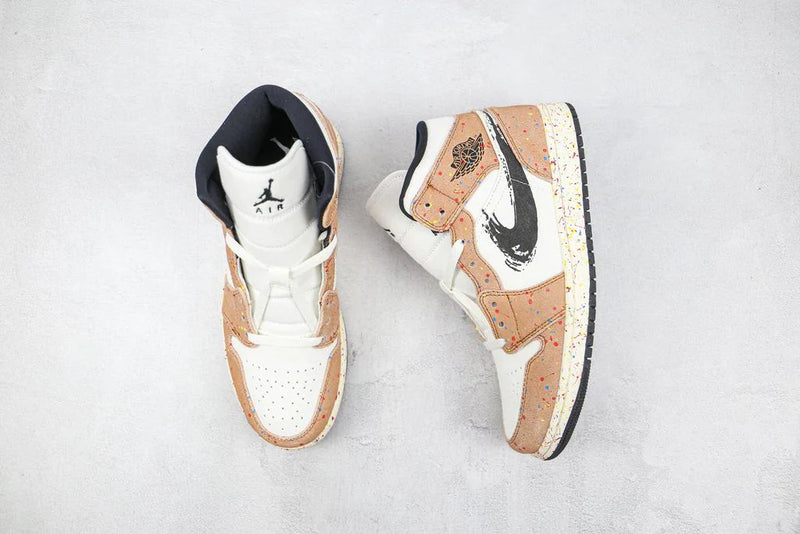 Tênis Nike Air Jordan 1 Mid Se Brushstroke