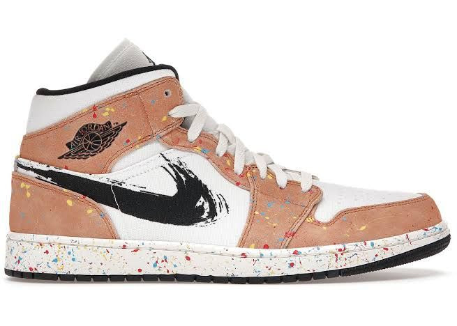 Tênis Nike Air Jordan 1 Mid Se Brushstroke