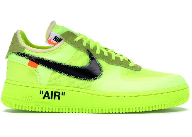 Tênis Nike Air Force 1 Low Off White Volt