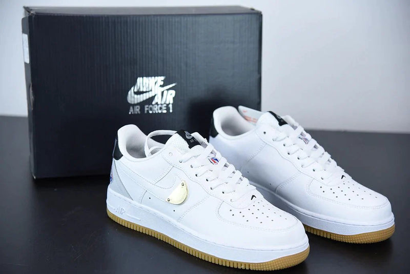 Tênis Nike Air Force 1 Nba White Grey Gum