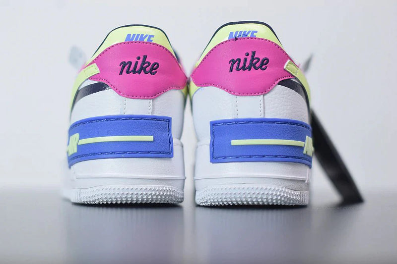 Tênis Nike Air Force 1 Shadow White Sapphire Barely Volt