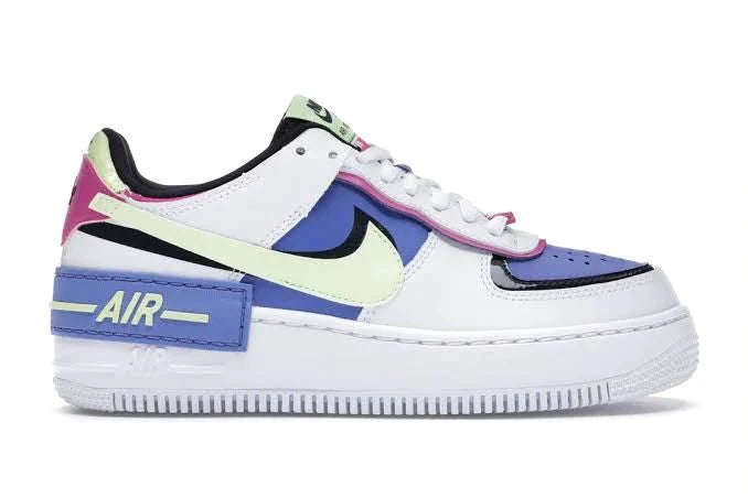 Tênis Nike Air Force 1 Shadow White Sapphire Barely Volt