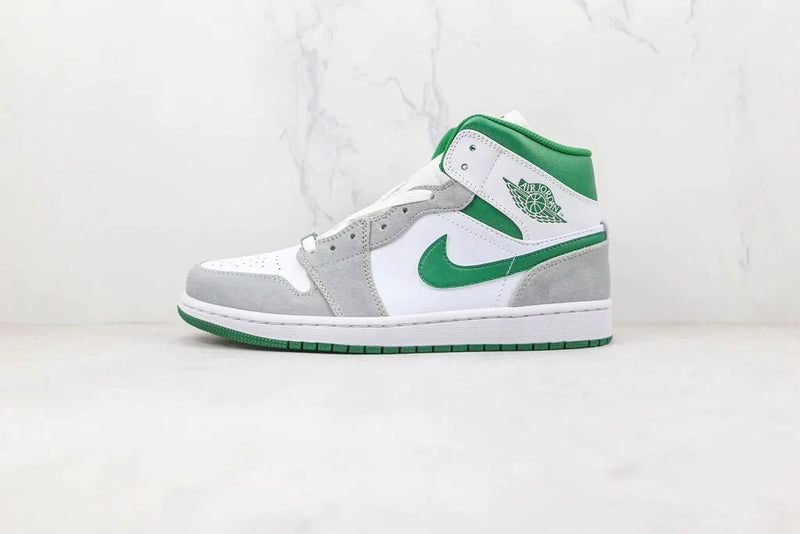 Tênis Nike Air Jordan 1 Mid Se Grey Green