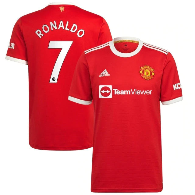 Camisa Manchester United I 21/22 Adidas - Vermelho - Ronaldo #7