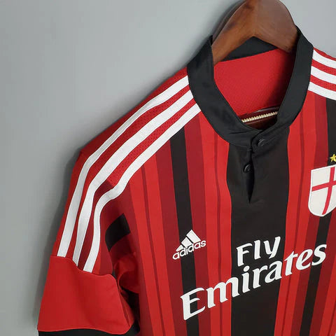 Camisa Milan Retrô 2014/2015 Vermelha e Preta - Adidas