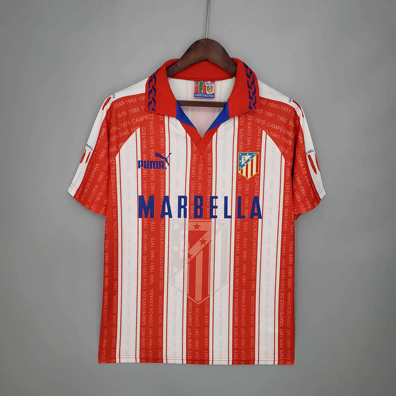 Camisa Atlético de Madrid Retrô 1995/1996 Branca e Vermelha - Puma