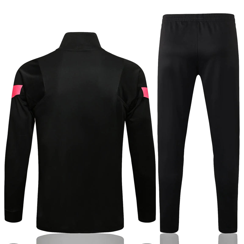 Conjunto PSG 2122 Preta e Rosa - Nike - Com Fecho