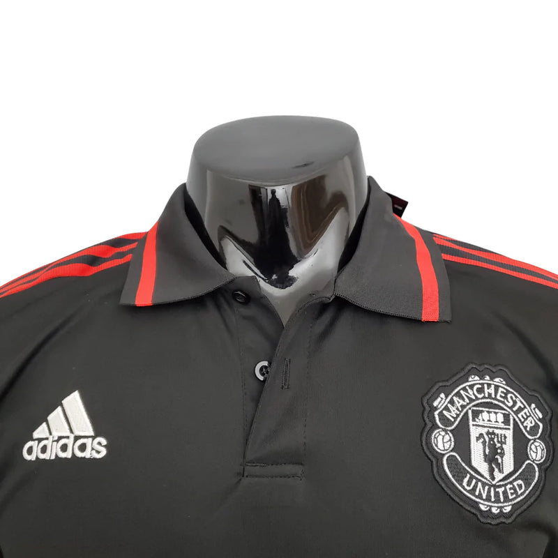 Camisa Polo Manchester United Preta - Masculina